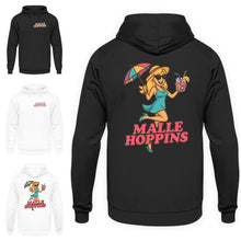 Load image into Gallery viewer, MALLE HOPPINS - Der unisex Hoodie für alle, die Malle im Herzen tragen