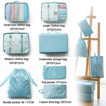 Load image into Gallery viewer, Reiseset | 7 Packtaschen zum Organisieren und Verstauen