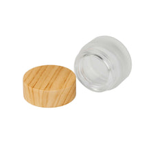 Load image into Gallery viewer, 10er Set Reise Kosmetikbehälter aus Milchglas mit Bambusdeckel