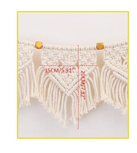 Laden Sie das Bild in den Galerie-Viewer, Makramee Wandbehang Boho Chic Style mit Quasten - WhiteWhiskers