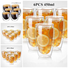 Laden Sie das Bild in den Galerie-Viewer, wärmebeständige Thermo Doppelgläser im 2er, 4er oder 6er Pack | verschiedene Größen