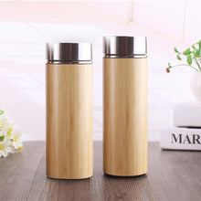 Load image into Gallery viewer, Natural BAMBOO - bamboo thermal mug 350ml or 450ml