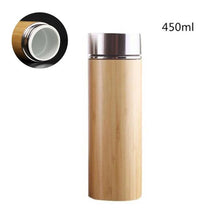 Load image into Gallery viewer, Natural BAMBOO - bamboo thermal mug 350ml or 450ml