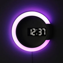 Laden Sie das Bild in den Galerie-Viewer, 3D LED digitale Wanduhr mit RGB Farben & Alarm, Temperatur & Nachtmodus Funktion - WhiteWhiskers