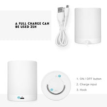 Laden Sie das Bild in den Galerie-Viewer, Wiederaufladbare LED Smart Touch Lampe - 25h Leuchtdauer mit einer Aufladung - Farben veränderbar - dimmbar - WhiteWhiskers