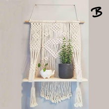 Laden Sie das Bild in den Galerie-Viewer, Boho Makramee Hängeregal | Blumenregal | Wanregal | Bohemian Style | verschiedene Ausführungen - WhiteWhiskers