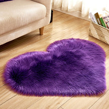 Load image into Gallery viewer, fluffy heart shaped rug