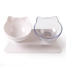 Laden Sie das Bild in den Galerie-Viewer, Katzennapf einzeln oder doppelt als Katzengesicht Fressnapf Trinkschale Wassernapf - verschiedene Farben - WhiteWhiskers