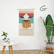 Laden Sie das Bild in den Galerie-Viewer, Makramee bunter farbenfroher Boho Wandteppich Wandbehang Tapisserie 50x70 cm - verschiedene Muster - WhiteWhiskers