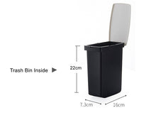 Laden Sie das Bild in den Galerie-Viewer, 3 in 1 - versteckte WC Bürste, Abfalleimer und Mülltütenlagerung - stylisch & nützlich - WhiteWhiskers