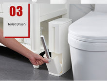 Laden Sie das Bild in den Galerie-Viewer, 3 in 1 - versteckte WC Bürste, Abfalleimer und Mülltütenlagerung - stylisch & nützlich - WhiteWhiskers