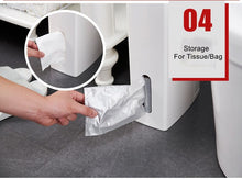 Laden Sie das Bild in den Galerie-Viewer, 3 in 1 - versteckte WC Bürste, Abfalleimer und Mülltütenlagerung - stylisch & nützlich - WhiteWhiskers