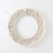 Laden Sie das Bild in den Galerie-Viewer, Bohemian Makramee Spiegel rund | Boho Style | beige| wahlweise mit oder ohne Spiegel - WhiteWhiskers