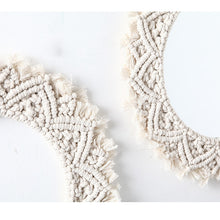 Laden Sie das Bild in den Galerie-Viewer, Bohemian Makramee Spiegel rund | Boho Style | beige| wahlweise mit oder ohne Spiegel - WhiteWhiskers
