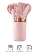 Laden Sie das Bild in den Galerie-Viewer, Silikon Kochgeschirr / Küchenset 12-teilig inkl Box - Küchenutensilien in verschiedene Pastellfarben - WhiteWhiskers