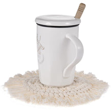 Laden Sie das Bild in den Galerie-Viewer, Boho Chic Untersetzer für Tassen, Kerzen & Deko - WhiteWhiskers