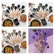 Laden Sie das Bild in den Galerie-Viewer, Silikon Kochgeschirr / Küchenset 12-teilig inkl Box - Küchenutensilien in verschiedene Pastellfarben - WhiteWhiskers