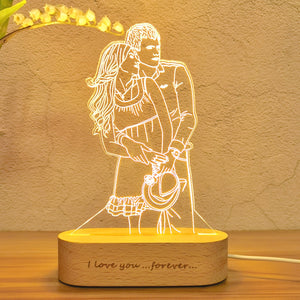 Personalisierte 3D Fotolampe | mit eigenem Bild und Gravur