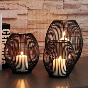 Kerzenhalter & Windlicht  "Laterne" in schwarz | verschiedene Größen