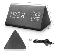 Load image into Gallery viewer, Digital clock in noble wood look
