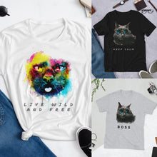 Laden Sie das Bild in den Galerie-Viewer, Black Cat Collection | Katzen Shirts im einzigartigen &amp; exklusiven Design
