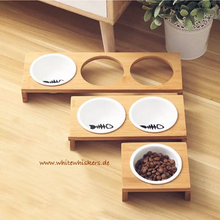 Load image into Gallery viewer, Cat feeding bar with bowls - 1, 2 or 3 feeding stations

