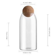 Load image into Gallery viewer, 1 Flasche mit Korkdeckel - Küchenlagerung - 500 ml, 800 ml oder 1200 ml - WhiteWhiskers
