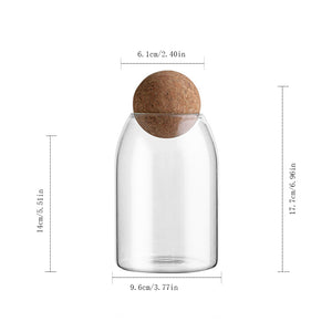1 Flasche mit Korkdeckel - Küchenlagerung - 500 ml, 800 ml oder 1200 ml - WhiteWhiskers