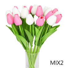 Laden Sie das Bild in den Galerie-Viewer, 31 x Tulpen Set in verschiedenen Farben &amp; Formen | große Auswahl |  Deko Blumen | Kunsttulpen
