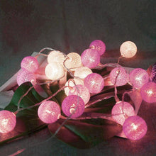 Laden Sie das Bild in den Galerie-Viewer, 20LED Lichterkette rosa weiß - WhiteWhiskers
