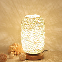 Load image into Gallery viewer, Rattan style table lamp
