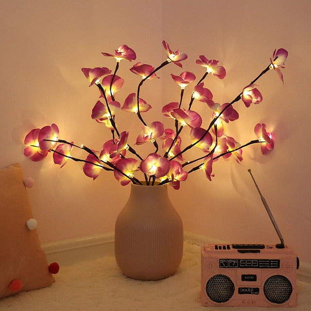 luminous orchids with 20 LEDs