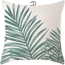 Laden Sie das Bild in den Galerie-Viewer, Tropische Kissenbezüge in Palmen Design  &quot;white green palms&quot; - WhiteWhiskers
