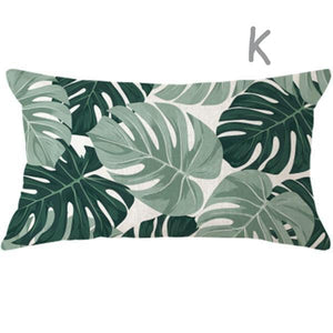 Tropische Kissenbezüge in Palmen Design  "white green palms" - WhiteWhiskers