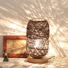 Load image into Gallery viewer, Rattan style table lamp
