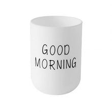 Load image into Gallery viewer, 2x Becher Kaffee Letters Aufbewahrung Blumen GOOD MORNING - WhiteWhiskers
