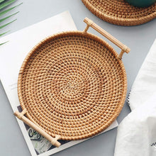 Load image into Gallery viewer, All-round serving tray made of rattan - for serving, storage &amp; decoration
