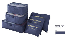 Set Reisetaschen 6-teilig - ordentliches Packen des Reisegepäcks | Ordnung ist das halbe Leben - WhiteWhiskers