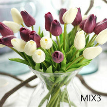 Laden Sie das Bild in den Galerie-Viewer, 31 x Tulpen Set in verschiedenen Farben &amp; Formen | große Auswahl |  Deko Blumen | Kunsttulpen
