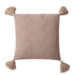 Pillowcases with tassels / fringes in different colors