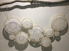 Laden Sie das Bild in den Galerie-Viewer, 9-teiliges Bambus Ringe Set - Boho Wanddeko Mandala Traumfänger Wandbehang - WhiteWhiskers
