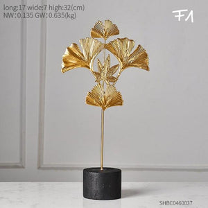 creative floral gold figures