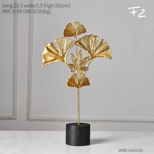 creative floral gold figures