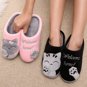 warm cat style slippers