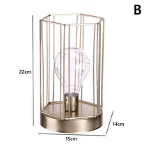 Load image into Gallery viewer, golden table lamp &quot;cage&quot; | Geometric design
