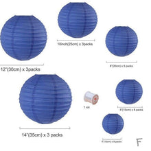 Load image into Gallery viewer, 30x paper lanterns - large color selection
