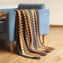 Load image into Gallery viewer, Mediterranean boho blanket for the summer
