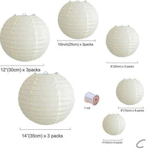 Load image into Gallery viewer, 30x paper lanterns - large color selection
