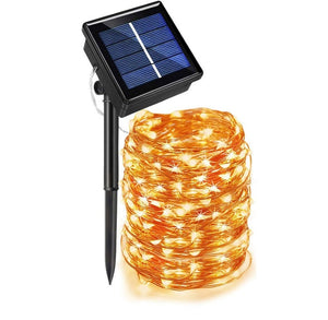 Solar light chain with 50/100/200/330 LEDs
