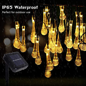 Solar chain of lights "Raindrops" | waterproof